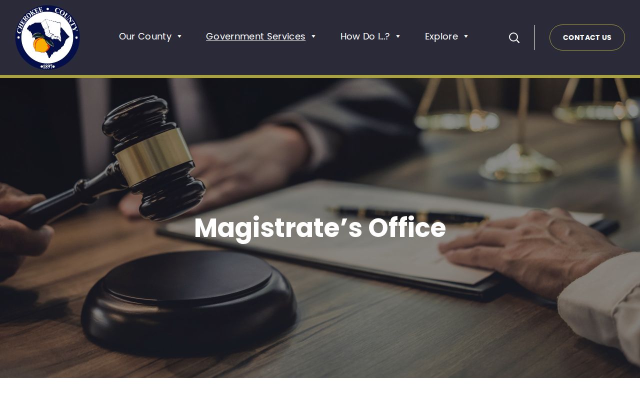 Cherokee County warrant records: Cherokee and Blacksburg Magistrate contact page