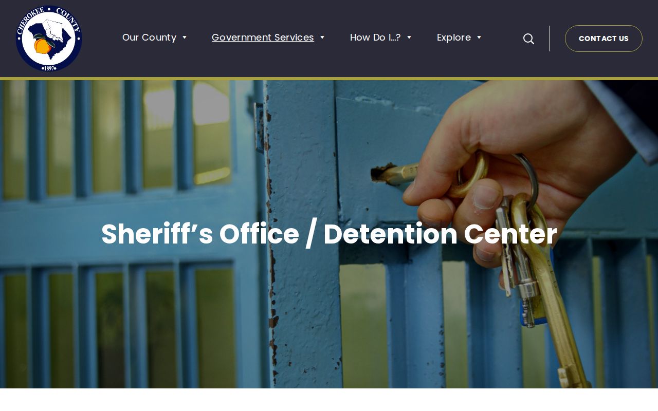 Cherokee County warrant records: official Sheriff's Office and Detention Center contact page